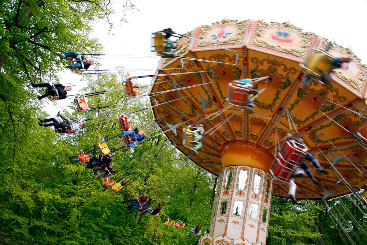 aerial picture of a ride at Tivloi friheden