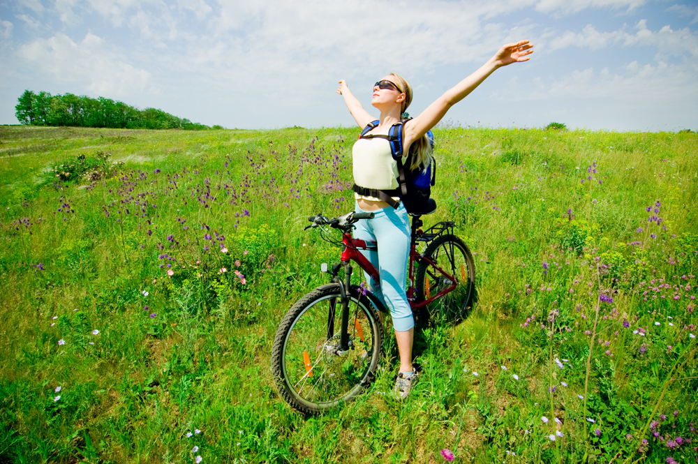 picture of girl and boy on bicycles