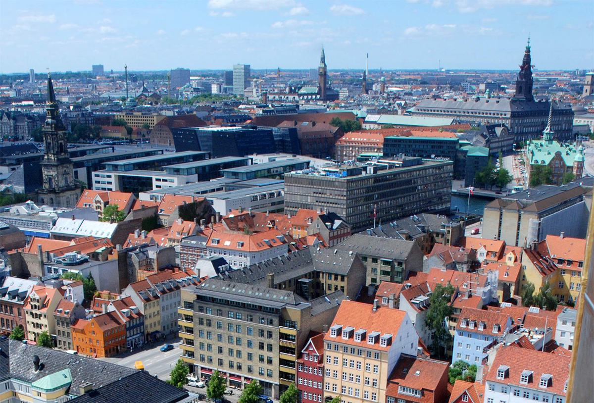 a picture of Copenhagen skyline