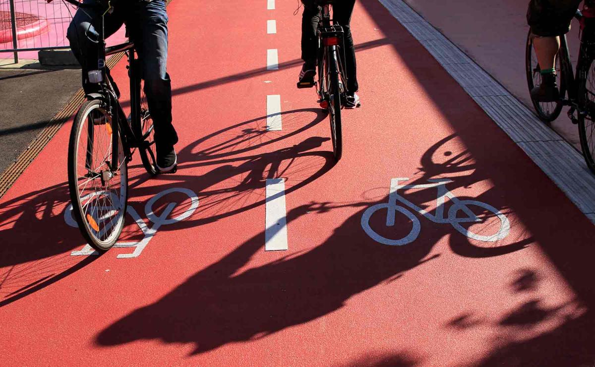 picture of three people on bikes