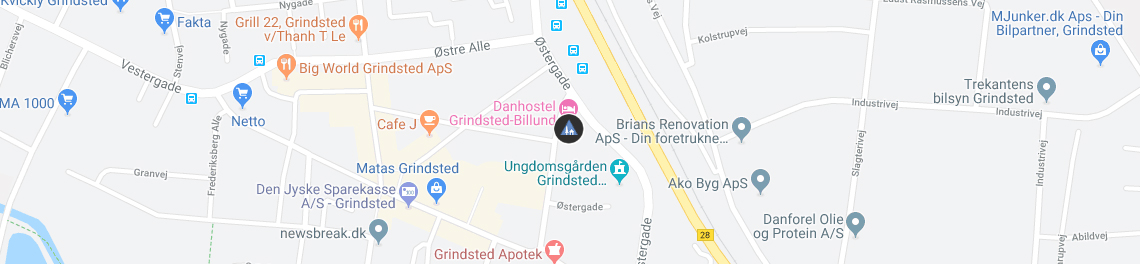 Danhostel Grindsted-Billund på Google kort