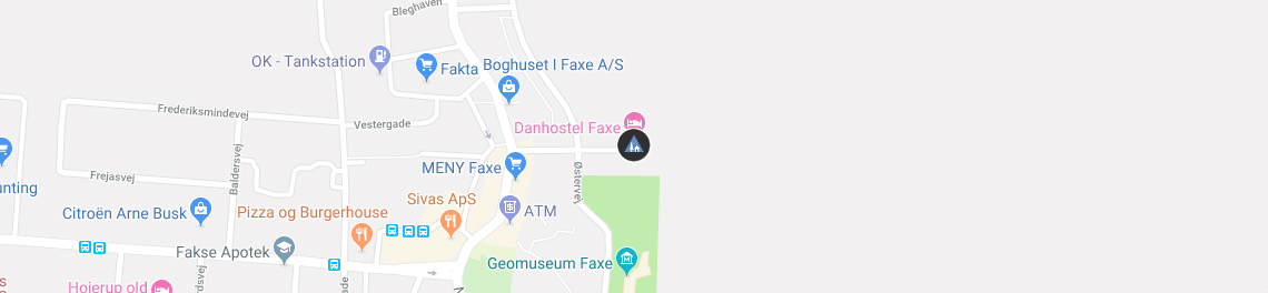 Danhostel Faxe på Google kort