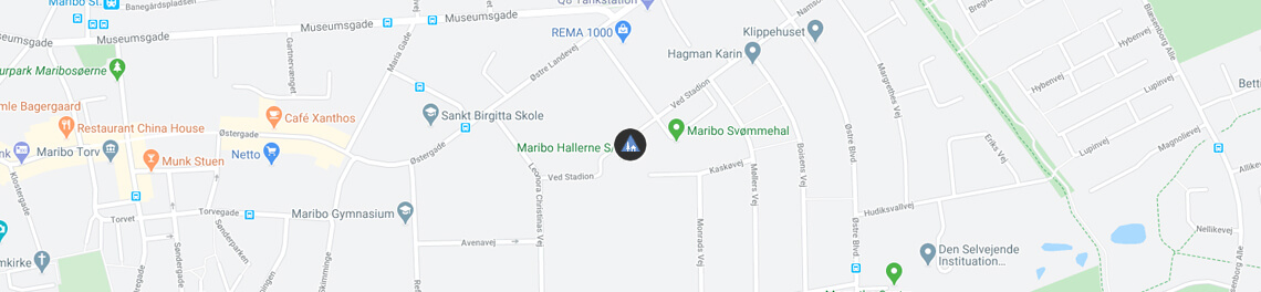 Danhostel Maribos placering på et Google Kort