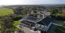 Luftfoto med udsigt Danhostel Rønde