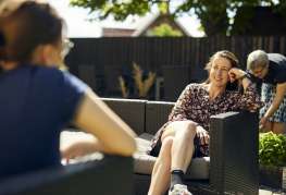 Terrasse på Danhostel Ringsted