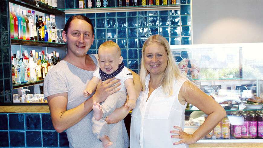 Familj på tre hos Danhostel Copenhagen City Familj, weekend, Köpenhamn, baby, vandrarhem, Copenhagen City, Danhostel, prisvärt
